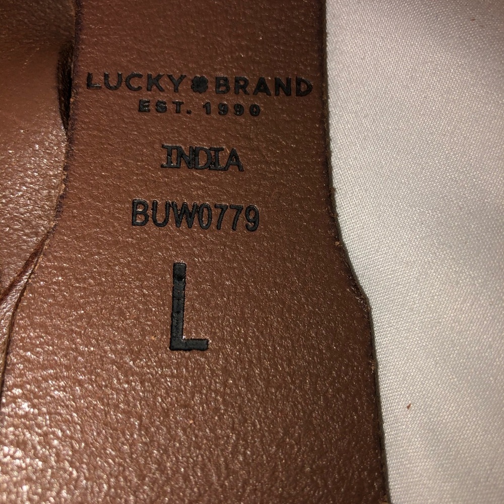 Size Large Lucky Brand braided leather belt - Picture 4 of 7